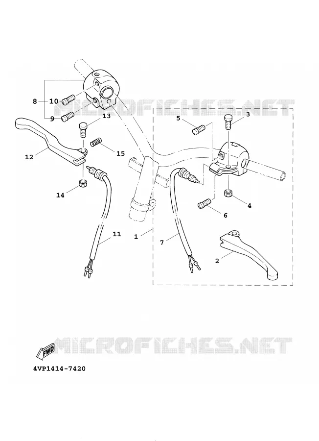 COMMODO / LEVIER Yamaha SCOOTER 100 2001 BOOSTER  YW100E