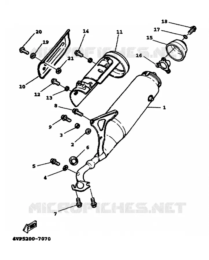 ECHAPPEMENT Yamaha SCOOTER 100 2000 BOOSTER  YW100T