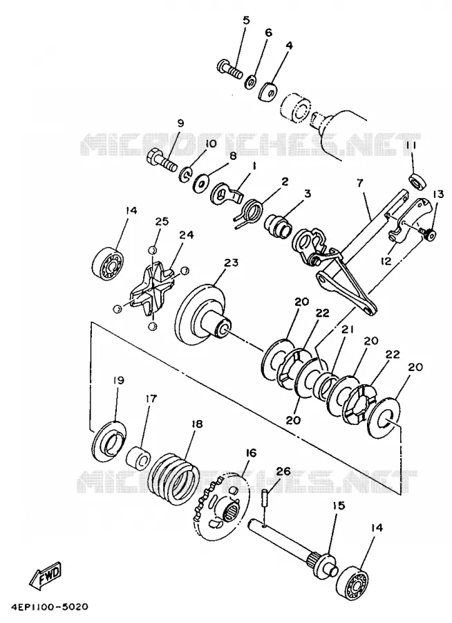 VALVE D'ECHAPPEMENT Yamaha MOTO 125 1995 YZ  YZ125