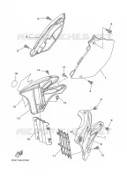 COUVERCLE LATERAL pour Yamaha YZ125 de 2005