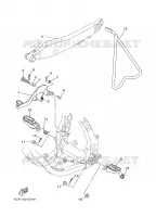 BEQUILLE / REPOSE PIEDS pour Yamaha YZ125 de 2005