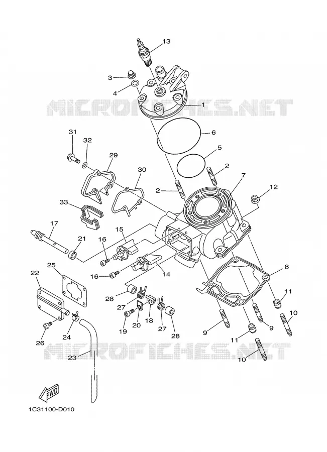 CULASSE Yamaha MOTO 125 2005 YZ  YZ125