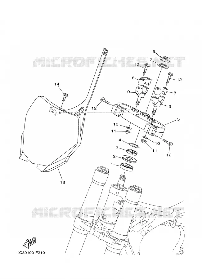 DIRECTION Yamaha MOTO 125 2008 YZ  YZ125