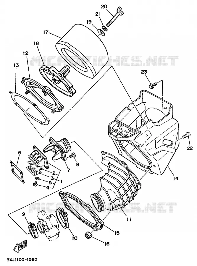 ADMISSION Yamaha MOTO 125 1991 YZ  YZ125B
