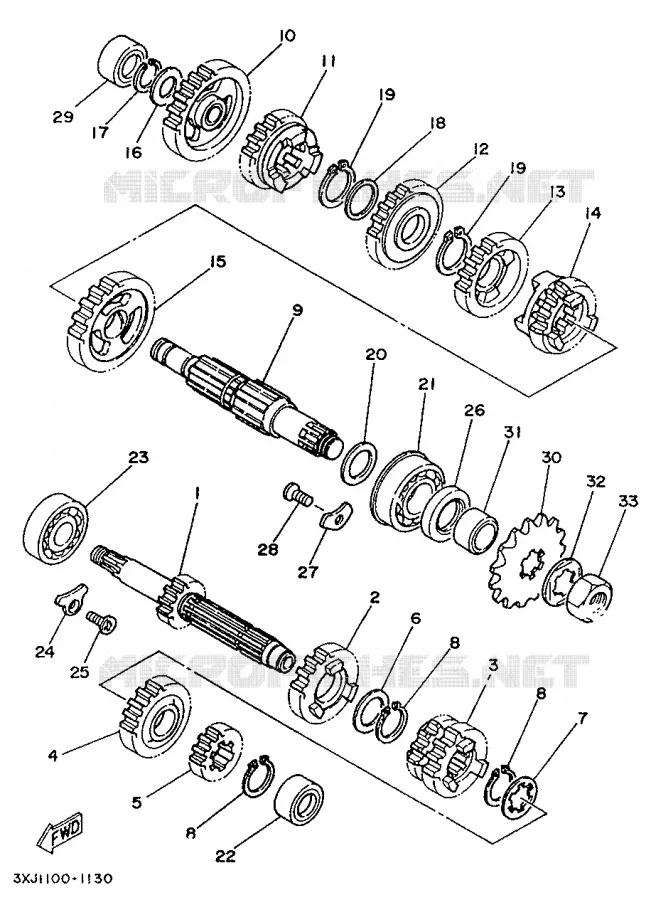 TRANSMISSION Yamaha MOTO 125 1992 YZ  YZ125D