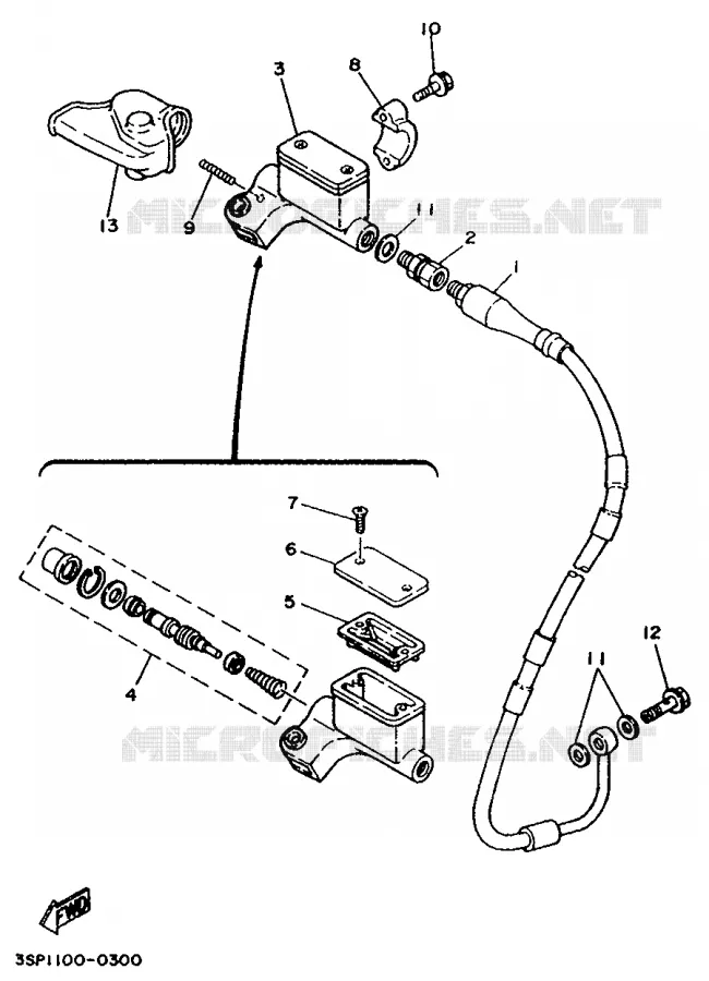 MAITRE CYLINDRE AVANT Yamaha MOTO 125 1992 YZ  YZ125D