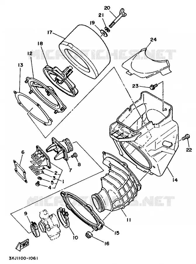 ADMISSION Yamaha MOTO 125 1992 YZ  YZ125D