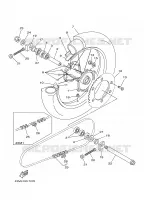 ROUE ARRIERE pour Yamaha YZ125J de 1997