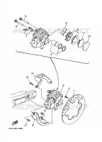 ETRIER DE FREIN ARRIERE pour Yamaha YZ125J de 1997