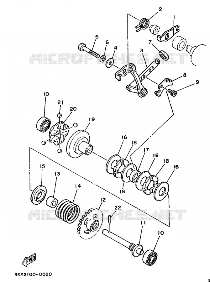 VALVE D'ECHAPPEMENT Yamaha MOTO 125 1991 YZ  YZ125LC