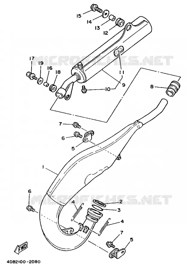 ECHAPPEMENT Yamaha MOTO 125 1992 YZ  YZ125LC