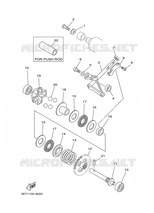 VALVE D'ECHAPPEMENT Yamaha MOTO 125 2001 YZ  YZ125N
