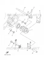 BARILLET DE SELECTION / FOURCHETTES pour Yamaha YZ125N de 2001