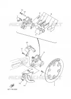 ETRIER DE FREIN ARRIERE pour Yamaha YZ125N de 2001