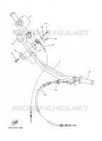 GUIDON ET CABLES pour Yamaha YZ125N de 2001
