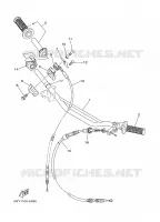 GUIDON ET CABLES pour Yamaha YZ125R de 2003
