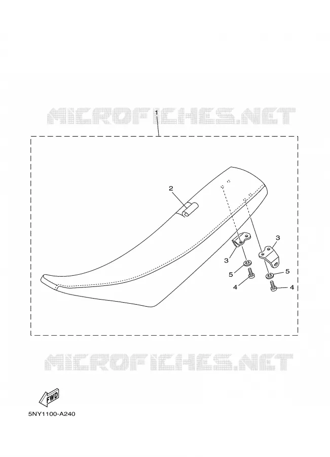 SELLE Yamaha MOTO 125 2005 YZ  YZ125T1