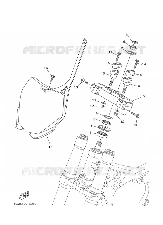 DIRECTION Yamaha MOTO 125 2006 YZ  YZ125V