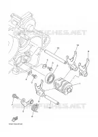BARILLET DE SELECTION / FOURCHETTE pour Yamaha YZ125 de 2008