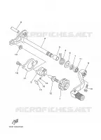 AXE DE SELECTEUR / PEDALE pour Yamaha YZ125 de 2008