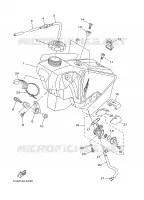 RESERVOIR A ESSENCE pour Yamaha YZ125 de 2008