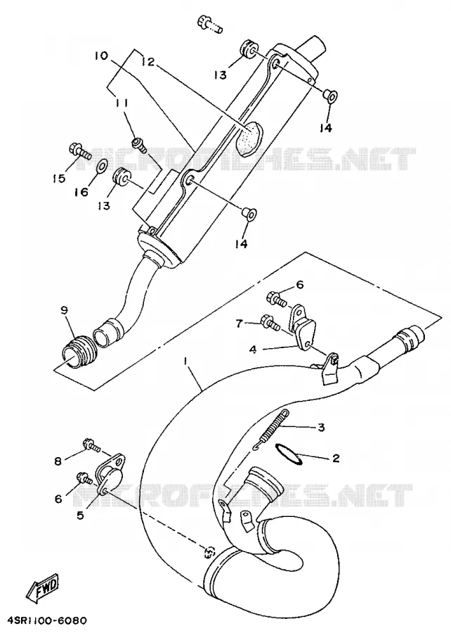 ECHAPPEMENT Yamaha MOTO 250 1997 YZ  YZ250