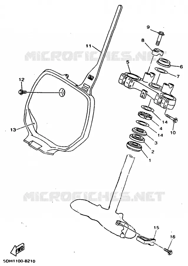 DIRECTION Yamaha MOTO 250 1998 YZ  YZ250
