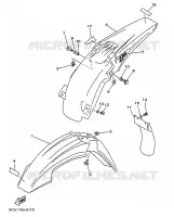GARDE BOUE pour Yamaha YZ250 de 1999