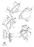 COUVERCLE LATERAL pour Yamaha YZ250 de 1999