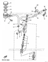 MAITRE CYLINDRE DE FREIN ARRIERE pour Yamaha YZ250 de 1999