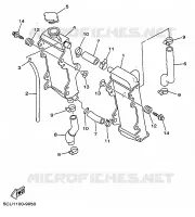 RADIATEUR / DURITES pour Yamaha YZ250 de 1999