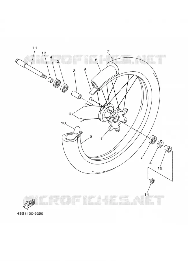 ROUE AVANT Yamaha MOTO 250 2000 YZ  YZ250