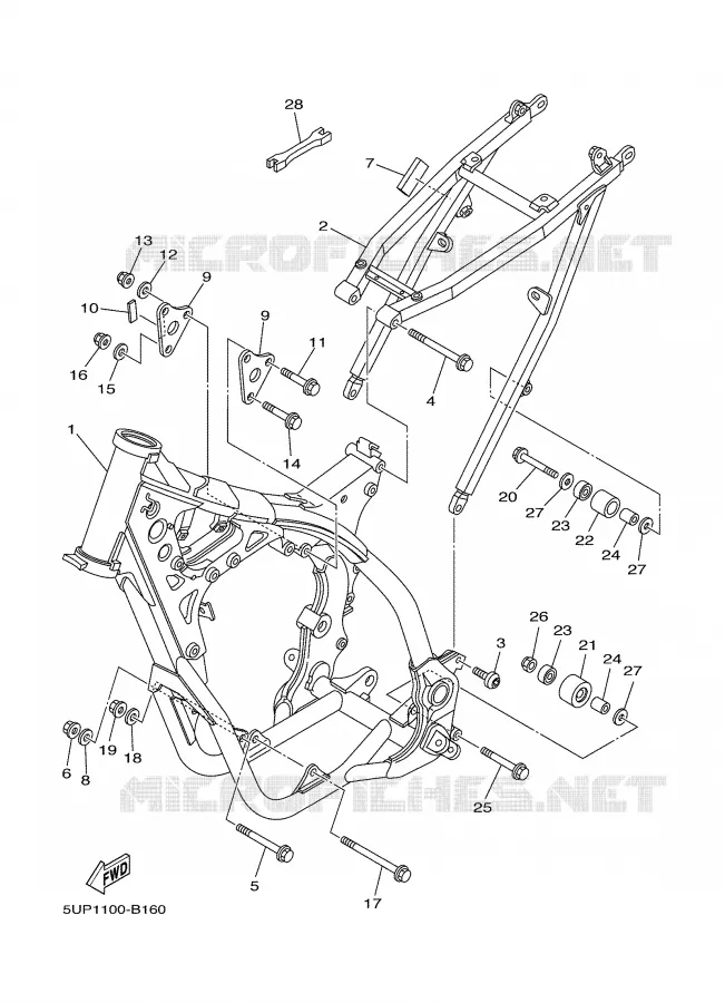 CADRE Yamaha MOTO 250 2003 YZ  YZ250