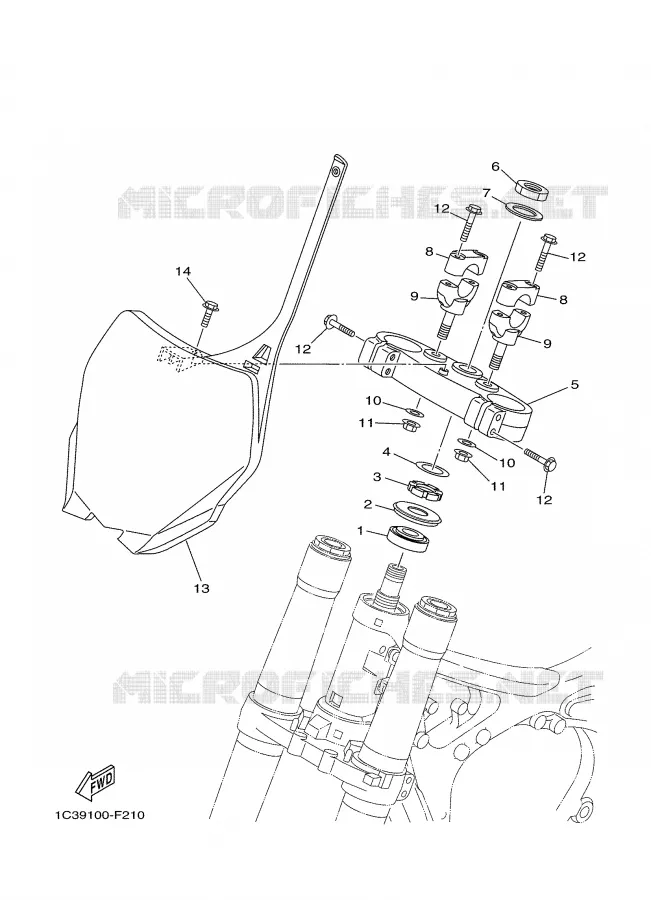 DIRECTION Yamaha MOTO 250 2009 YZ  YZ250