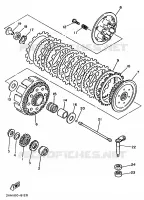EMBRAYAGE DE DEMARREUR pour Yamaha YZ250B de 1991