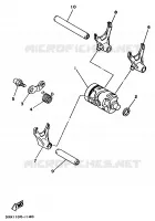 BARILLET DE SELECTION / FOURCHETTES pour Yamaha YZ250B de 1991