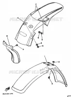GARDE BOUE pour Yamaha YZ250B de 1991