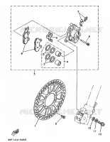 ETRIER DE FREIN AVANT pour Yamaha YZ250B de 1991
