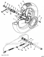 ROUE ARRIERE pour Yamaha YZ250B de 1991
