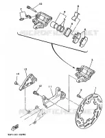 ETRIER DE FREIN ARRIERE pour Yamaha YZ250B de 1991