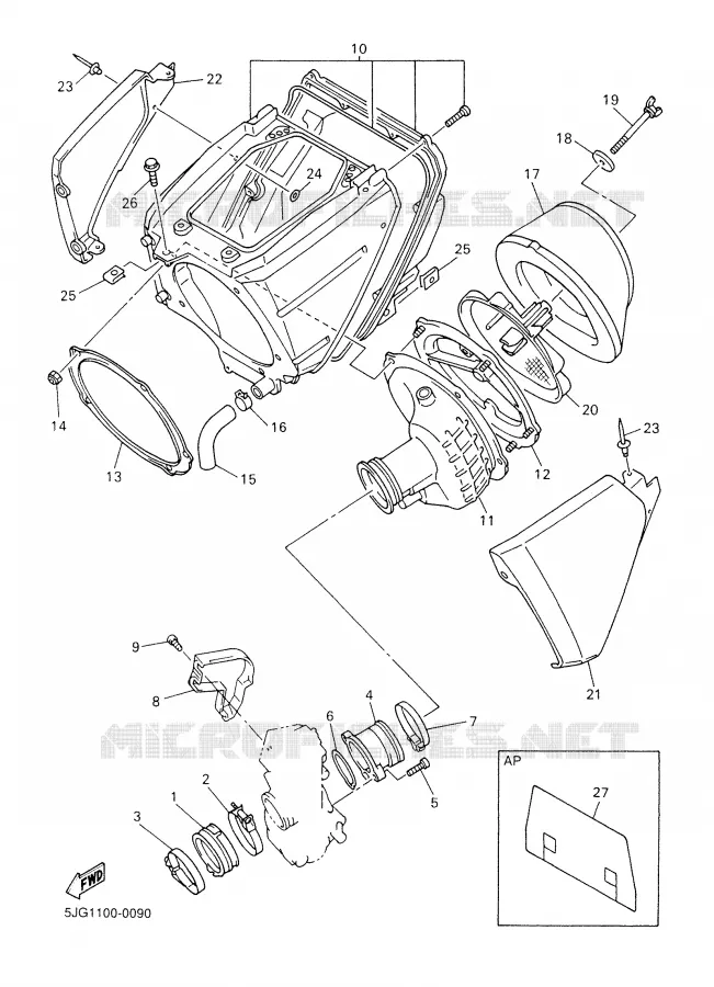 ADMISSION Yamaha MOTO 250 2001 YZF  YZ250F
