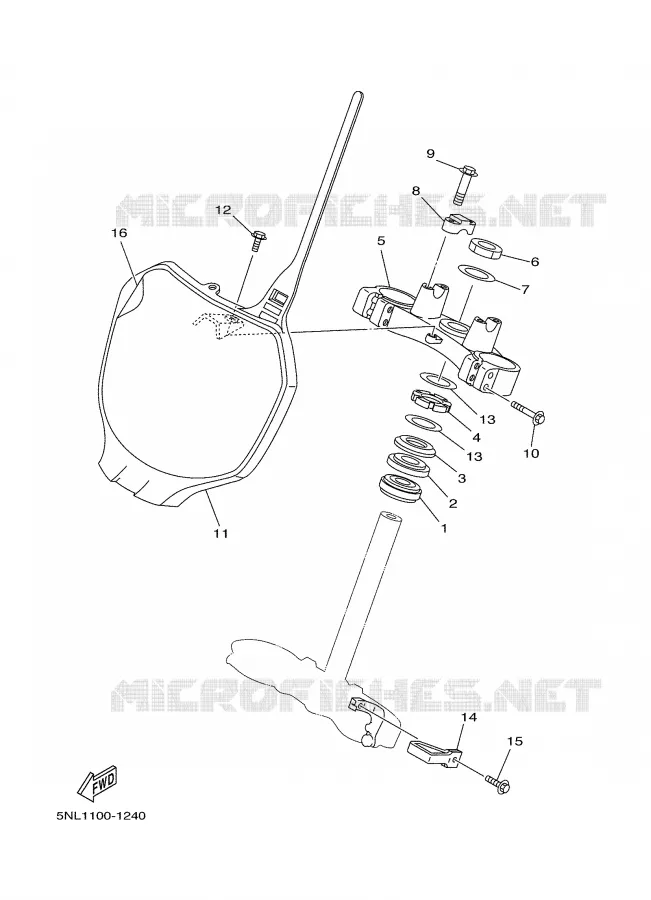 DIRECTION Yamaha MOTO 250 2002 YZF  YZ250F