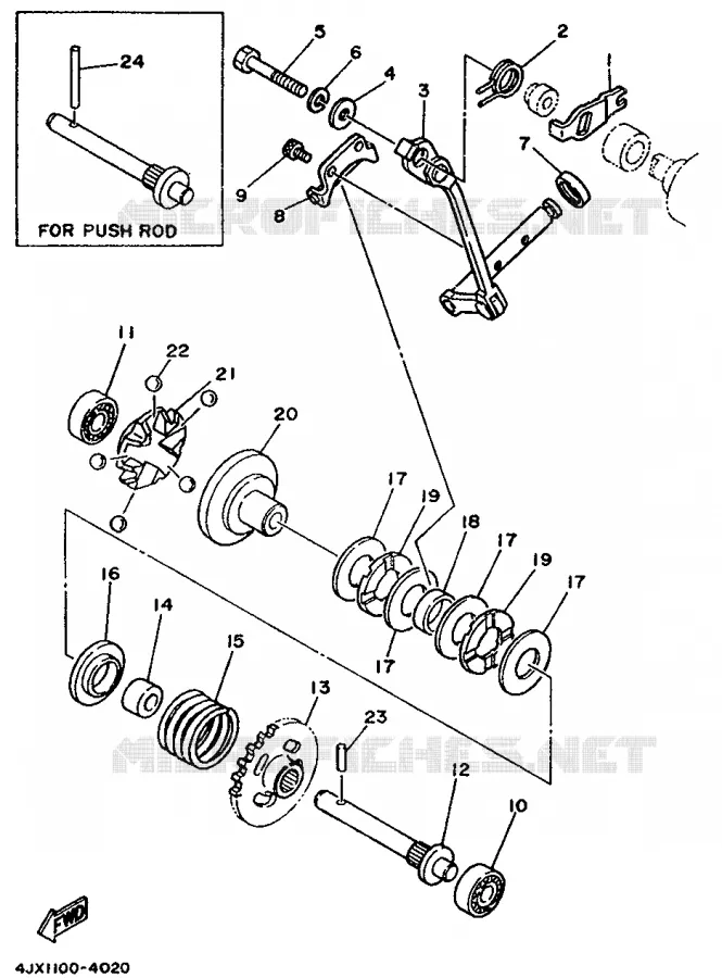 VALVE D'ECHAPPEMENT Yamaha MOTO 250 1994 YZ  YZ250LC