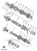 TRANSMISSION pour Yamaha YZ250LC de 1995