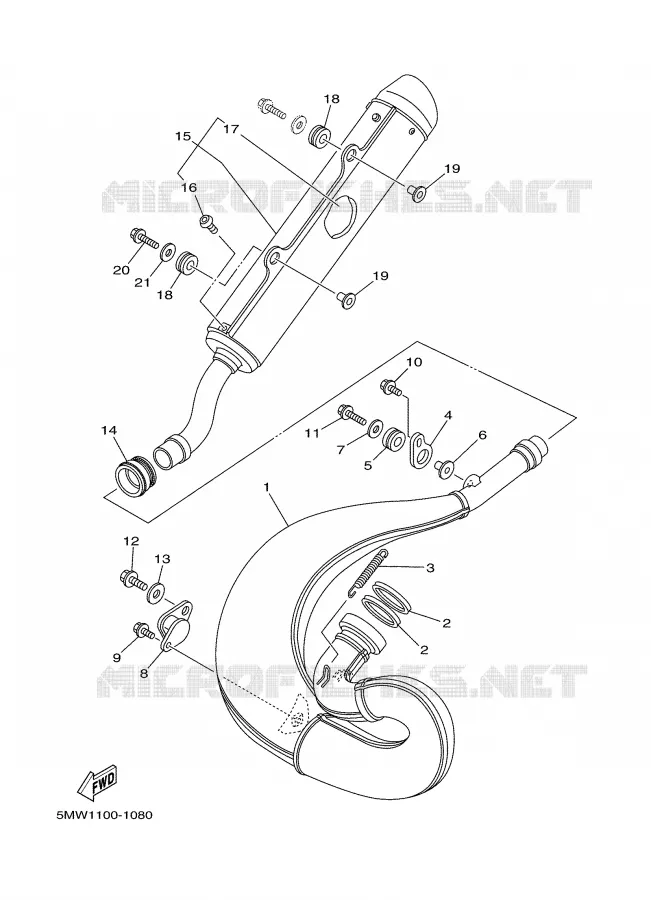 ECHAPPEMENT Yamaha MOTO 250 2001 YZ  YZ250N