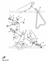 SUPPORT / REPOSE PIEDS pour Yamaha YZ400F de 1998