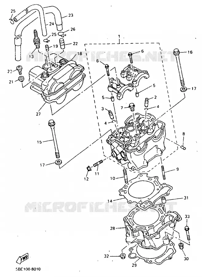 CYLINDRE Yamaha MOTO 400 1998 YZF  YZ400F