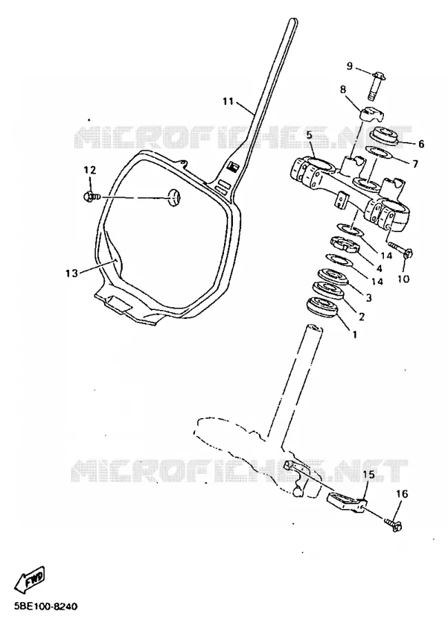 DIRECTION Yamaha MOTO 400 1998 YZF  YZ400F