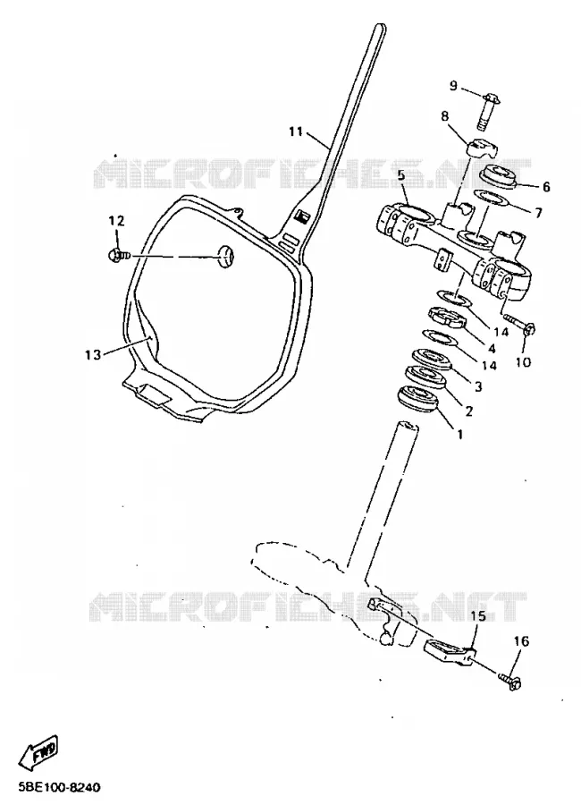 DIRECTION Yamaha MOTO 400 1998 YZF  YZ400F