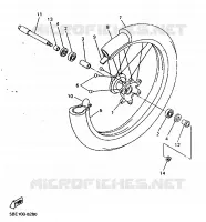 ROUE AVANT pour Yamaha YZ400F de 1998